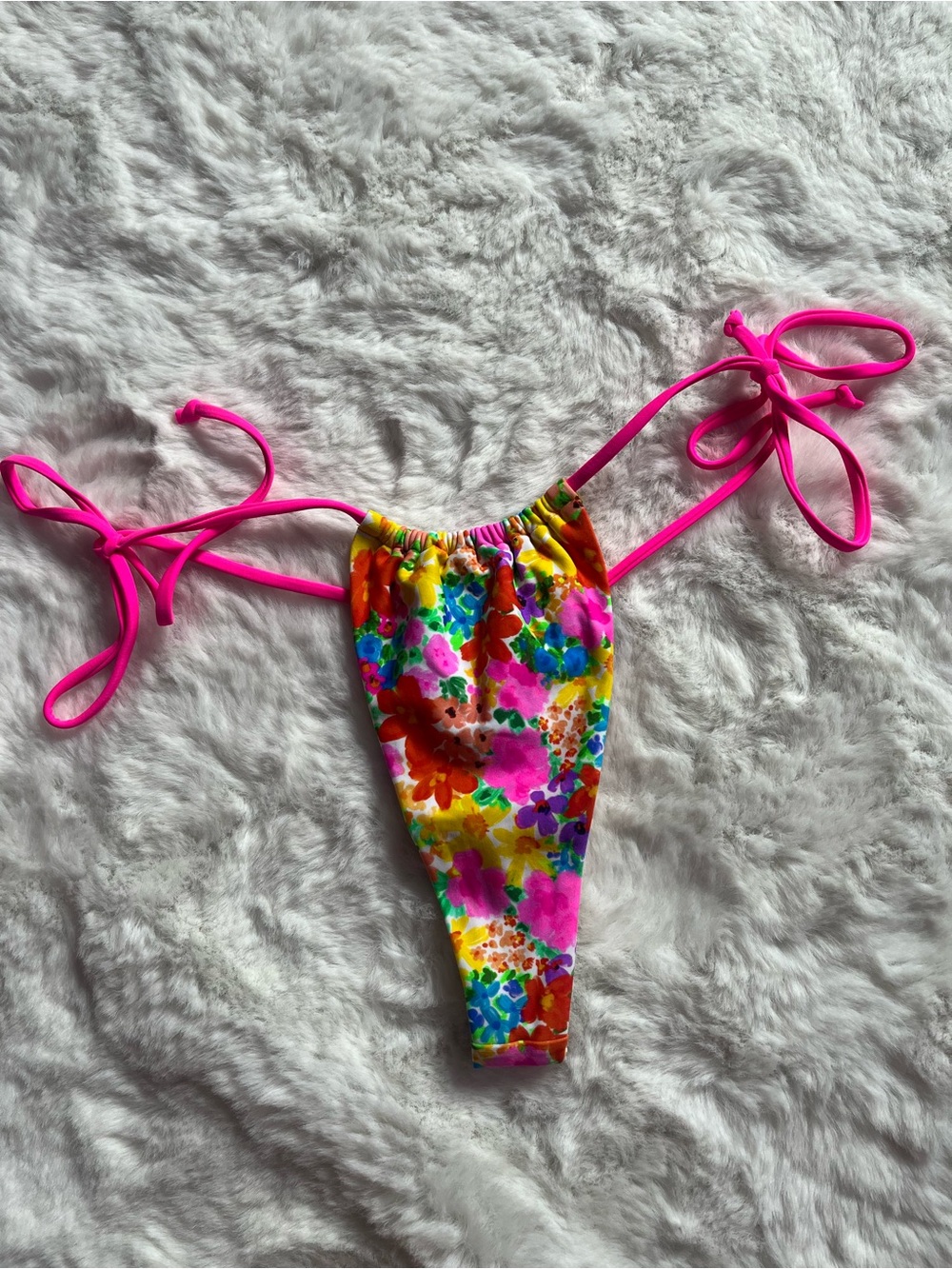 NWT For Love and Lemons Merrill String Thong Bikini Bottom Size Medium
